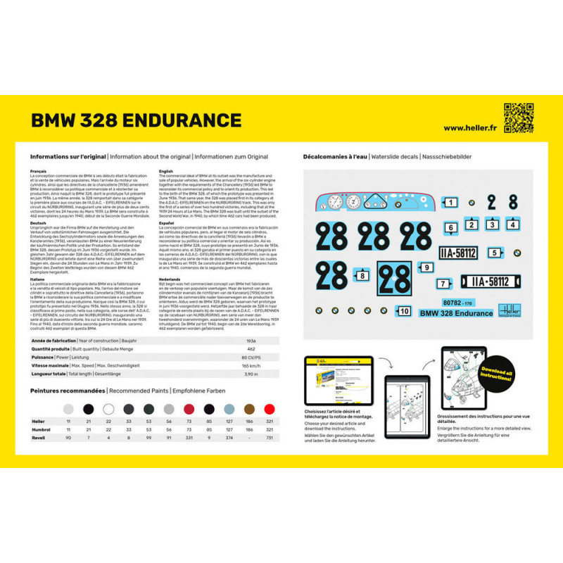 BMW 328 "Endurance" 1936-1939 - HELLER 80782 - 1/24