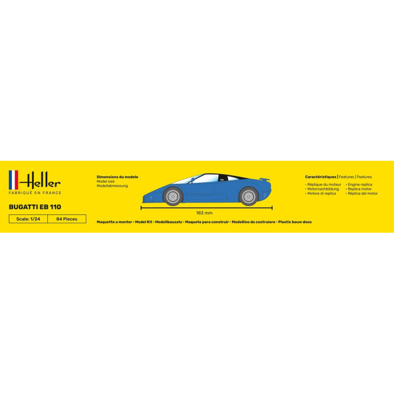 Bugatti EB 110 - HELLER 80738 - 1/24