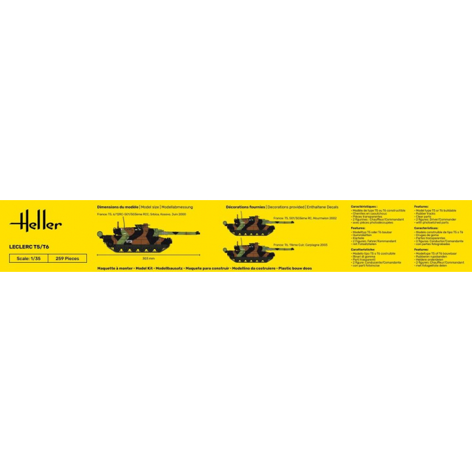 Char LECLERC T5/T6 "Starter Kit" - HELLER 57142 - 1/35