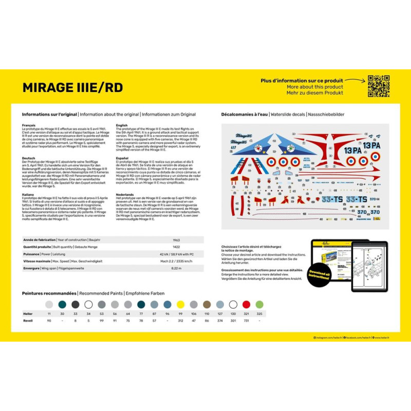 Mirage 3E/RD - HELLER 30422 - 1/48