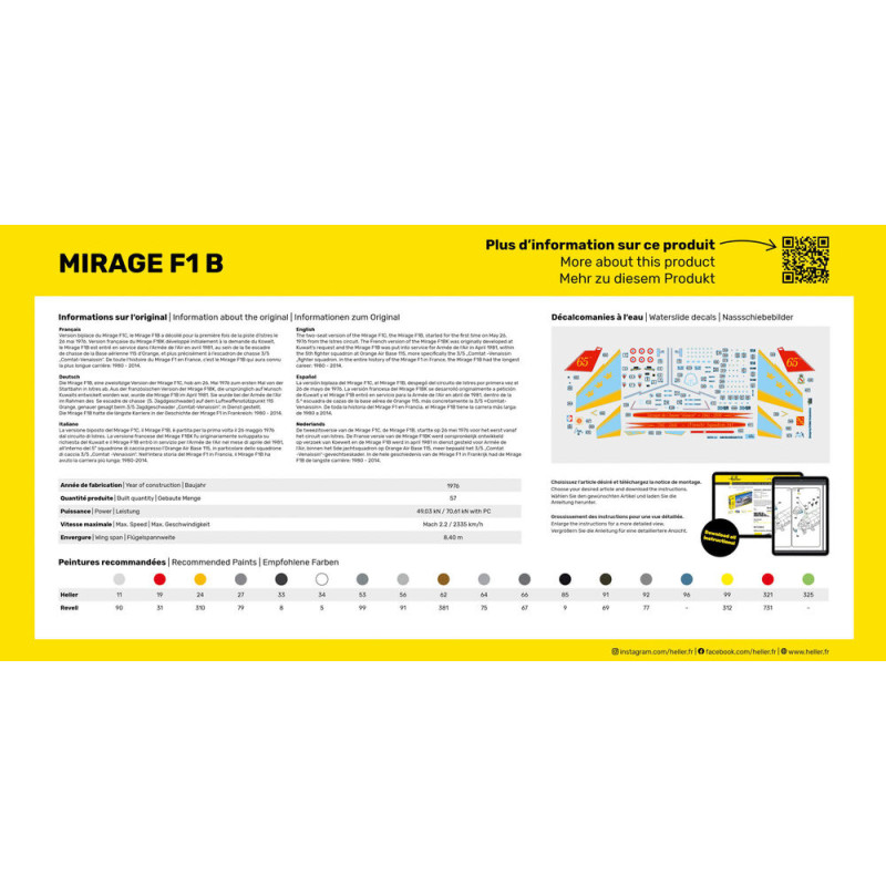 Mirage F1 B - HELLER 30319 - 1/72