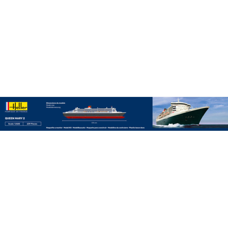 Transatlantique géant, Queen Mary 2 - HELLER 80626 - 1/600