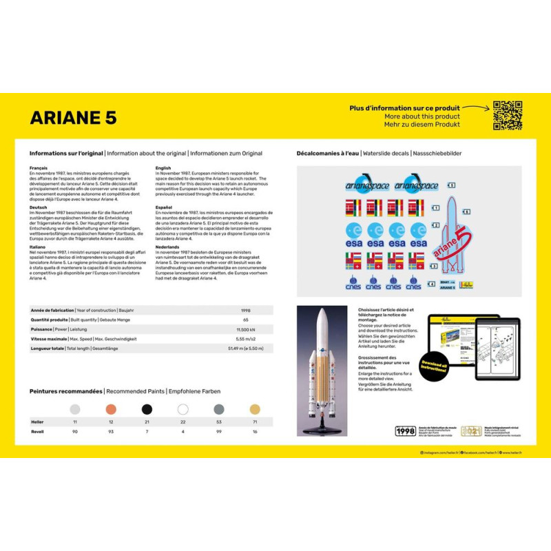 ARIANE 5 - HELLER 80441 - 1/125