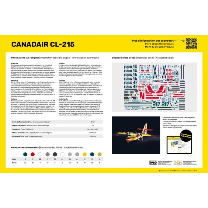 Canadair CL-215 - HELLER 80373 - 1/72