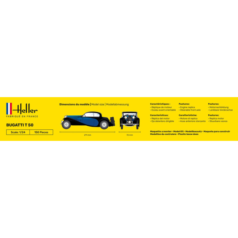 Bugatti T 50 - HELLER 80706 - 1/24