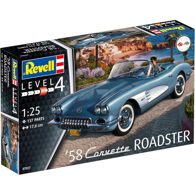 Chevrolet Corvette C1 1958 Cabriolet / Roadster - REVELL 7037 - 1/24