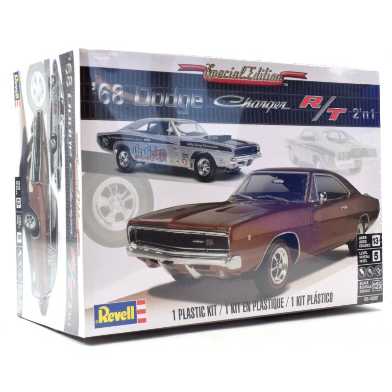 Dodge Charger R/T 1968 / Kit 2 en 1 - REVELL 4202 - 1/25