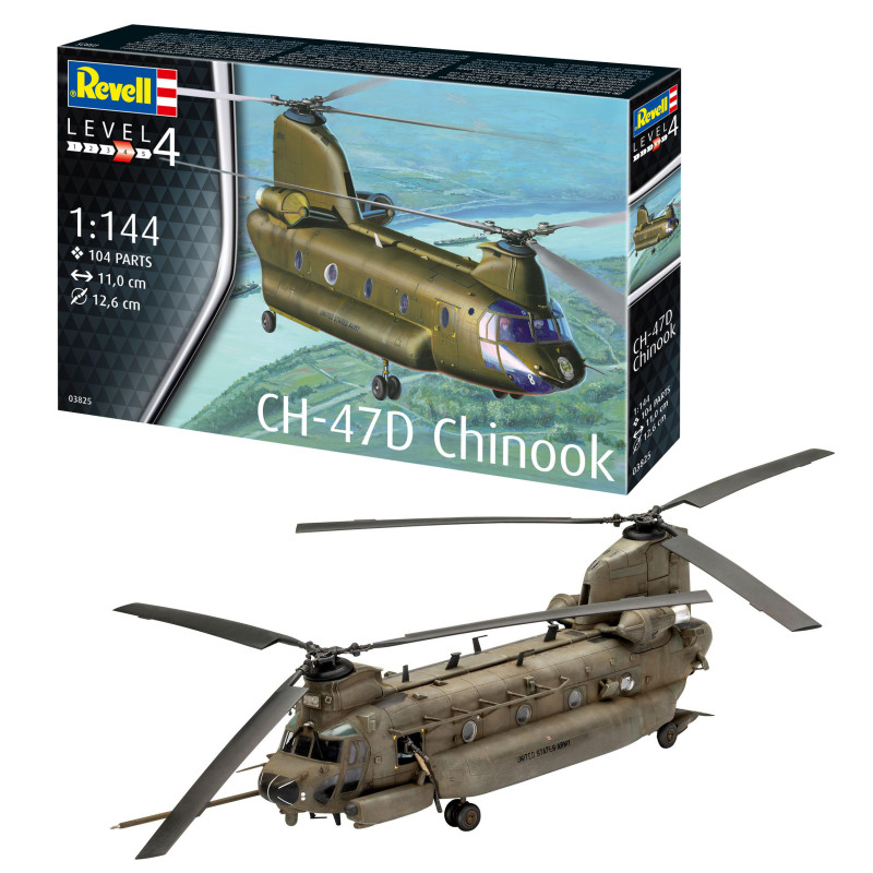 Hélicoptère de Transport, CH-47D Chinook - REVELL 3825 - 1/144