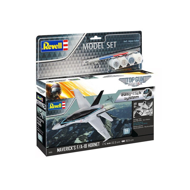 F-18 Hornet 'Top Gun' Maverick, Easy-Click, Model Set - REVELL 64965 - 1/72