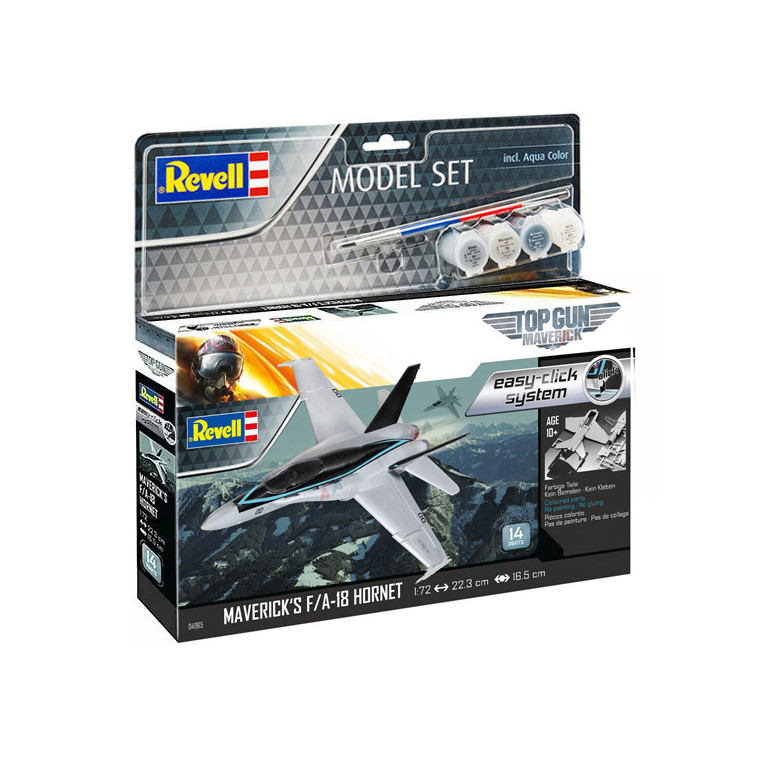F-18 Hornet 'Top Gun' Maverick, Easy-Click, Model Set - REVELL 64965 - 1/72