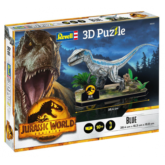 Blue, Jurassic World Dominion, Puzzle 3D - REVELL 00243