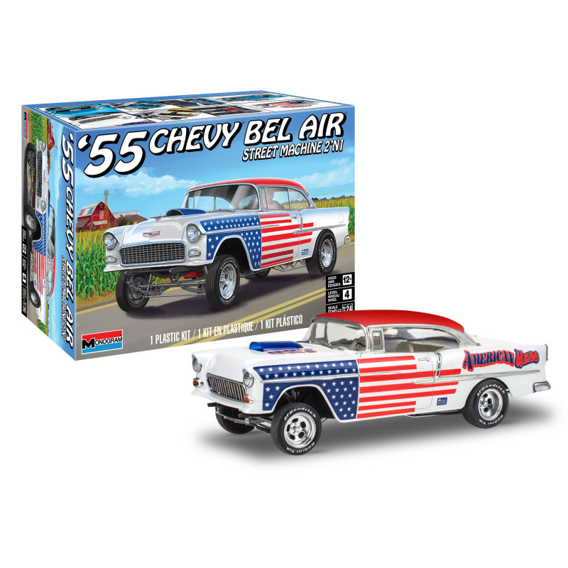 Chevy Bel Air 1955 Street Machine 2 en 1 - REVELL MONOGRAM 14519 - 1/24