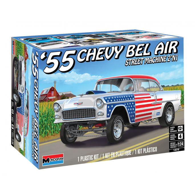 Chevy Bel Air 1955 Street Machine 2 en 1 - REVELL MONOGRAM 14519 - 1/24