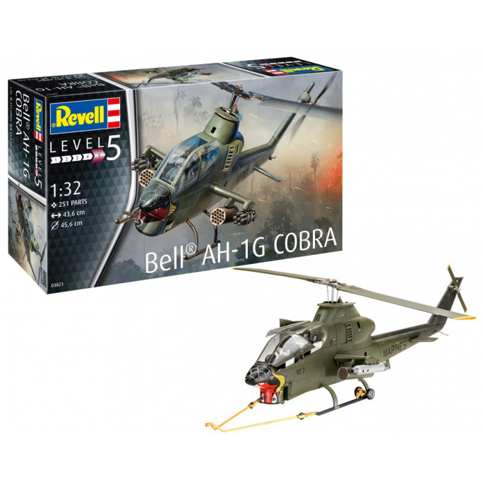 Hélicoptère de combat Bell AH-1G Cobra - REVELL 3821 - 1/32