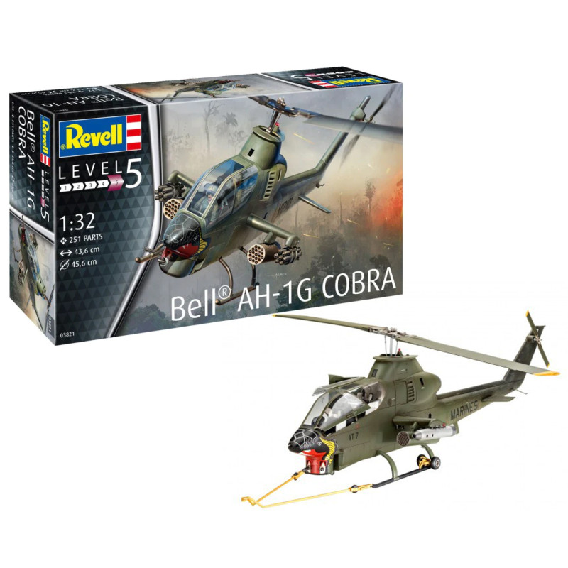 Hélicoptère de combat Bell AH-1G Cobra - REVELL 3821 - 1/32