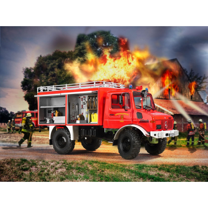 Camion de Pompiers Unimog U1300L TLF 8/18 - REVELL 7512 - 1/24