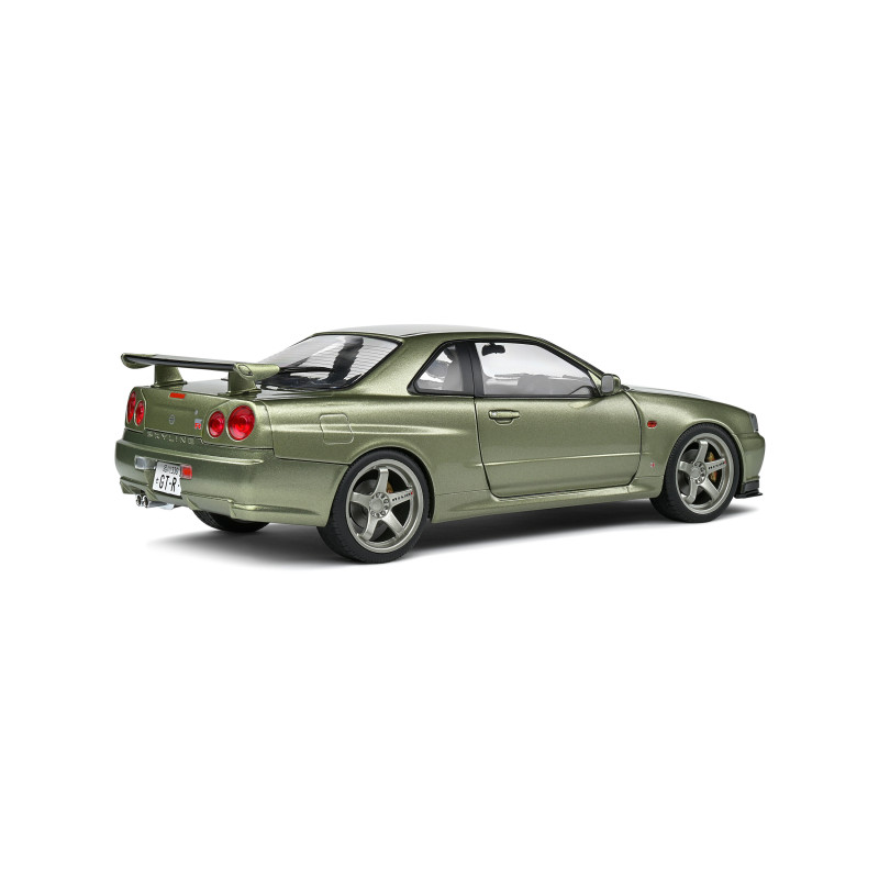 Nissan Skyline GT-R (R34), Jade Métal, 1999 - SOLIDO S1804308 - 1/18