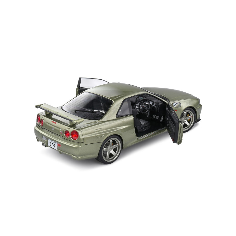 Nissan Skyline GT-R (R34), Jade Métal, 1999 - SOLIDO S1804308 - 1/18