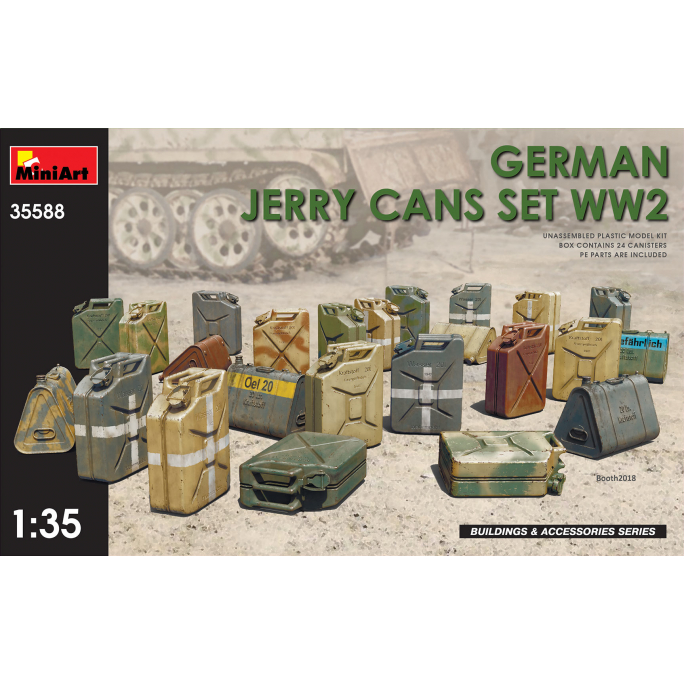 Ensemble de Jerrycans Allemand WW2 - MINIART 35588 - 1/35