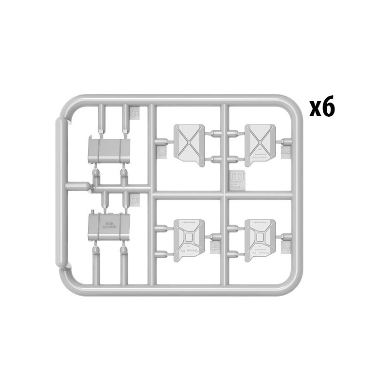 Ensemble de Jerrycans Allemand WW2 - MINIART 35588 - 1/35