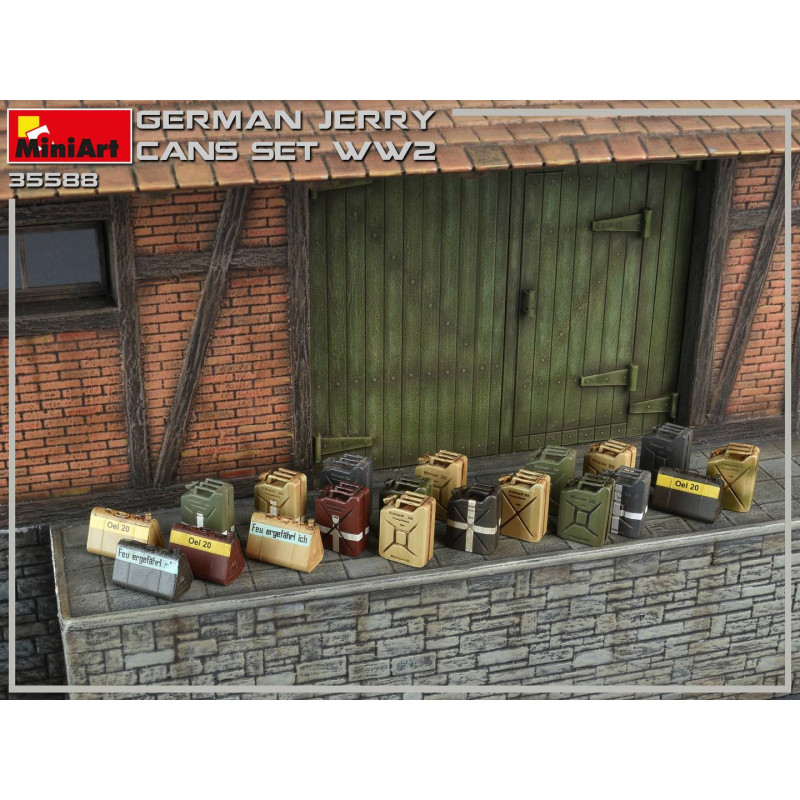 Ensemble de Jerrycans Allemand WW2 - MINIART 35588 - 1/35