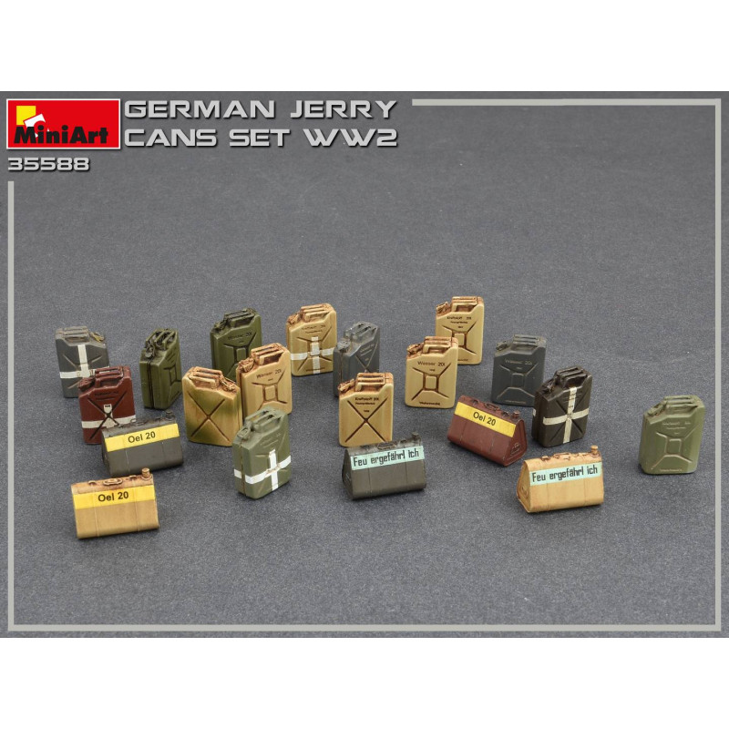 Ensemble de Jerrycans Allemand WW2 - MINIART 35588 - 1/35