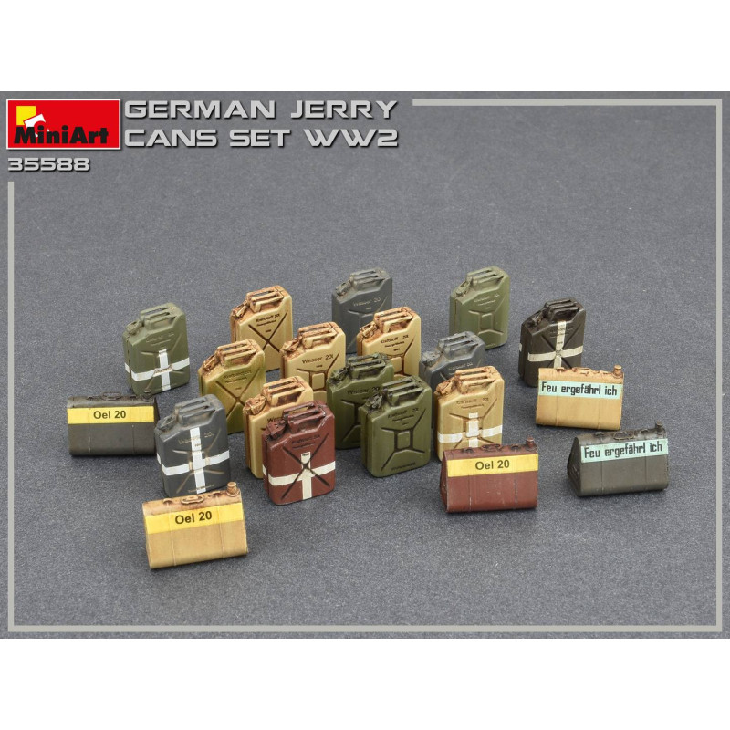 Ensemble de Jerrycans Allemand WW2 - MINIART 35588 - 1/35