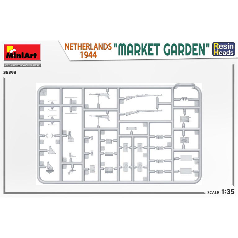« Jardin du Marché » Pays Bas 1944, têtes en résine - MINIART 35393 - 1/35