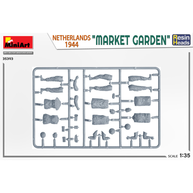 « Jardin du Marché » Pays Bas 1944, têtes en résine - MINIART 35393 - 1/35