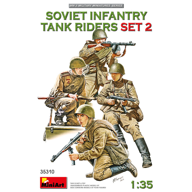 Kit Maquette équipage Char US WWII Miniart - Échelle 1/35, Set 2, Référence 53035 Neuf