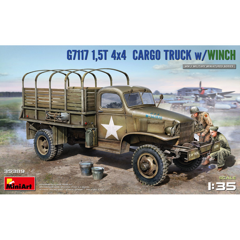 Camion Cargo G7117 1,5T 4×4 avec Treuil - MINIART 35389 - 1/35