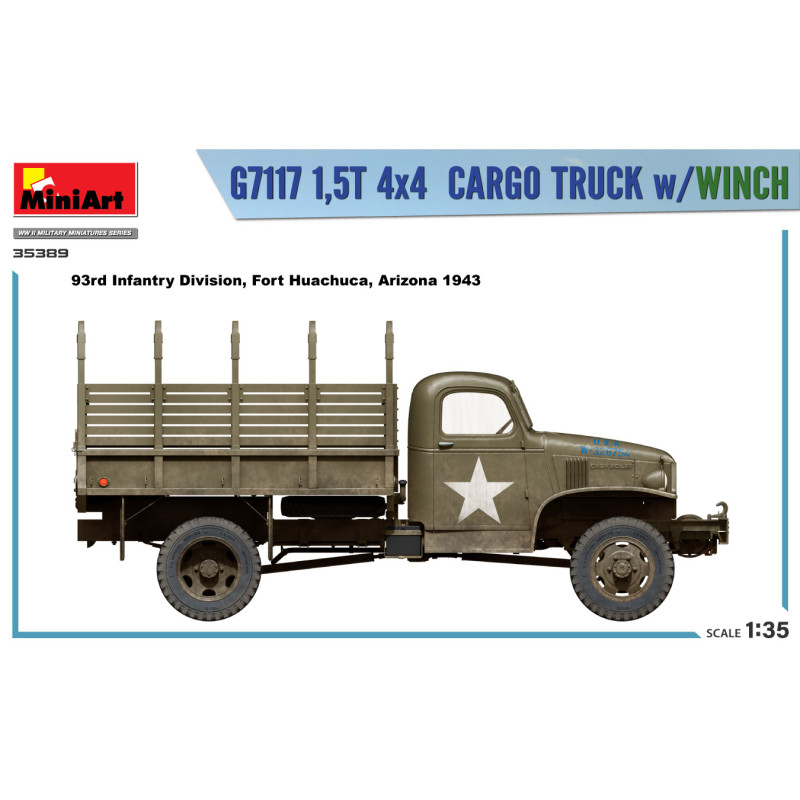 Camion Cargo G7117 1,5T 4×4 avec Treuil - MINIART 35389 - 1/35