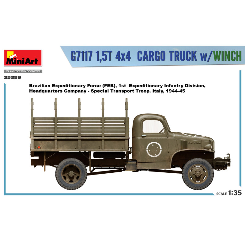 Camion Cargo G7117 1,5T 4×4 avec Treuil - MINIART 35389 - 1/35