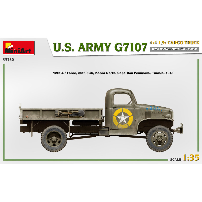 Camion Cargo US Army G7107 4X4 1,5t - MINIART 35380 - 1/35