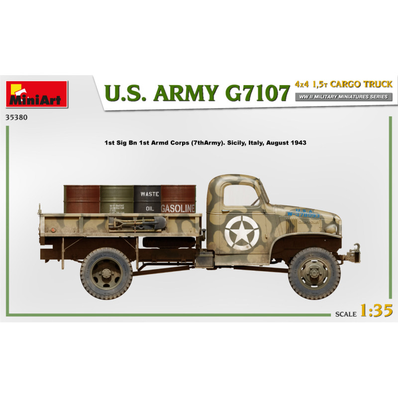 Camion Cargo US Army G7107 4X4 1,5t - MINIART 35380 - 1/35