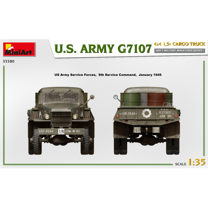 Camion Cargo US Army G7107 4X4 1,5t - MINIART 35380 - 1/35