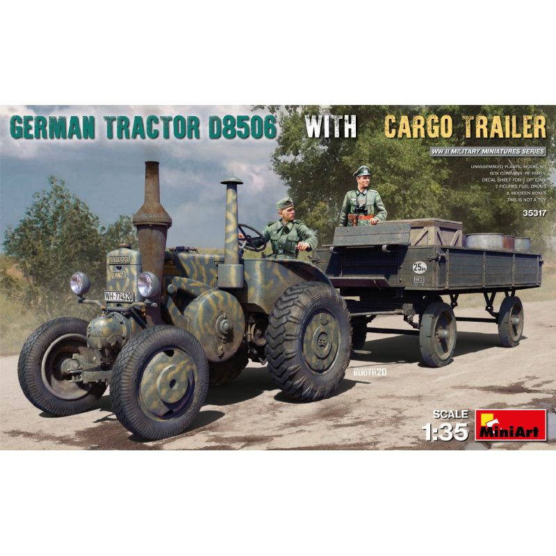 Tracteur Allemand D8506, remorque de cargaison - MINIART 35317 - 1/35