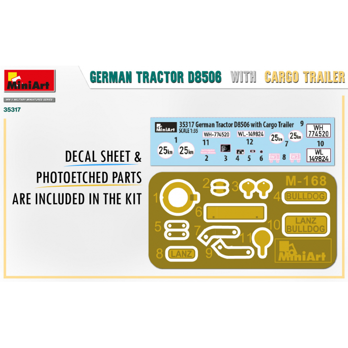 Tracteur Allemand D8506, remorque de cargaison - MINIART 35317 - 1/35