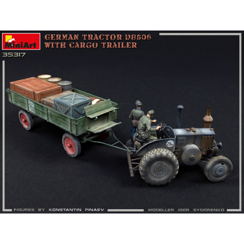 Tracteur Allemand D8506, remorque de cargaison - MINIART 35317 - 1/35