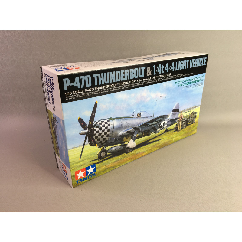 Combo P-47D Thunderbolt Véhicule 4x4 léger - TAMIYA 25214 - 1/48