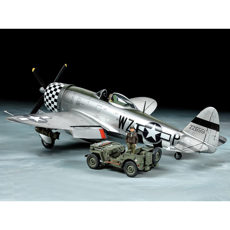 Combo P-47D Thunderbolt Véhicule 4x4 léger - TAMIYA 25214 - 1/48