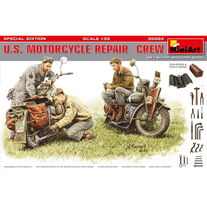 Equipe Américaine de réparation de motos - MINIART 35284 - 1/35