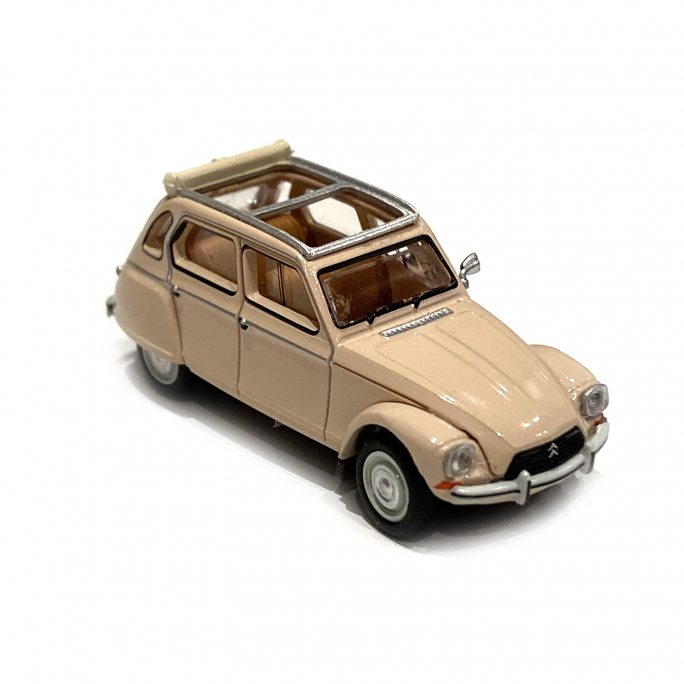 Citroën Dyane 6, capote ouverte beige érable - SAI / Brekina 7620 - 1/87