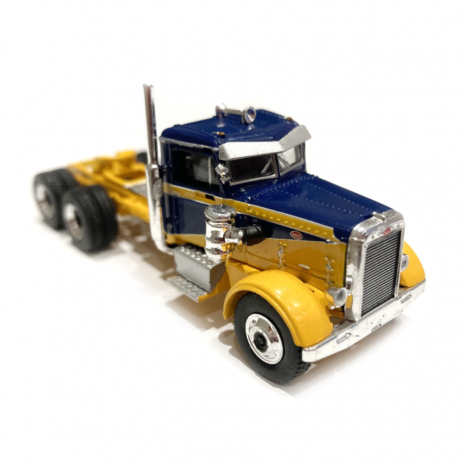 Camion Peterbilt 281, jaune / bleu - Brekina 85756 - 1/87