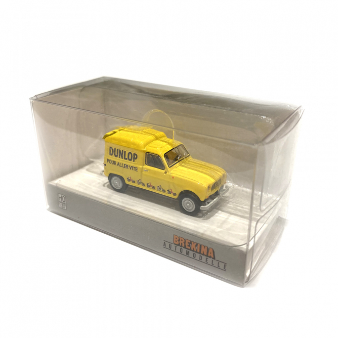 Renault 4 fourgonnette "Dunlop pour aller vite" jaune - SAI / Brekina 2458 - 1/87