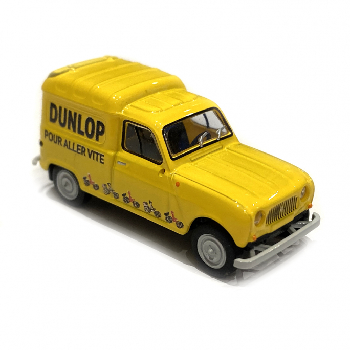 Renault 4 fourgonnette "Dunlop pour aller vite" jaune - SAI / Brekina 2458 - 1/87