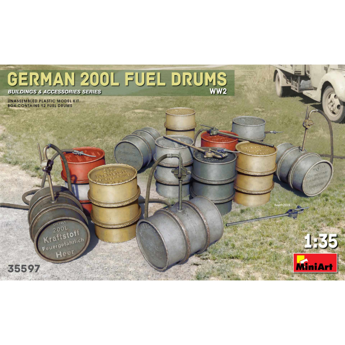 Fûts de carburant allemands de 200L - MINIART 35597 - 1/35