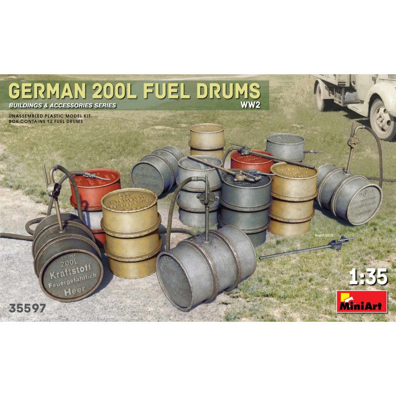 Fûts de carburant allemands de 200L - MINIART 35597 - 1/35