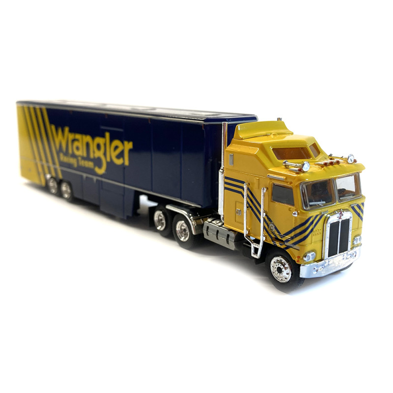 Kenworth K 100 Aérodyne, remorque "Wrangler Racing" 1976 - Brekina 85737 - 1/87