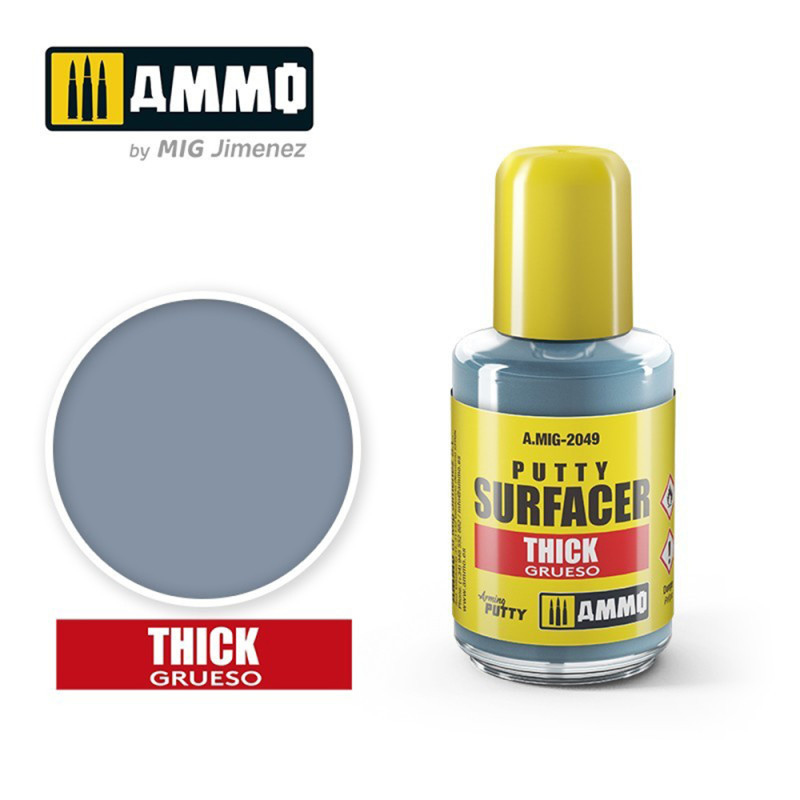 Putty Surfaceur, apprêt mastic liquide épais, 30 ml - AMMO 2049 Putty Surfaceur, apprêt mastic liquide épais, 30 ml - AMMO 2049